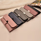 Three-fold buckle long wallet