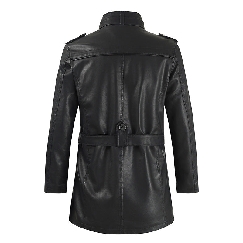 Mid-length Leather Jacket