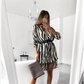 snake print shirt dress