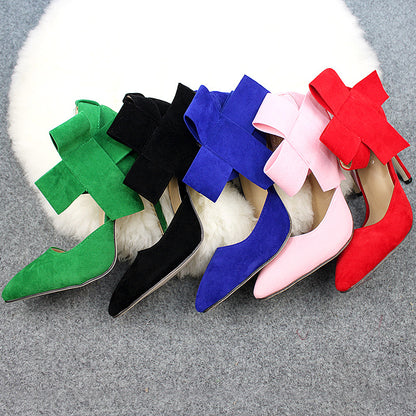 Big Bow Thin Heel Shoes