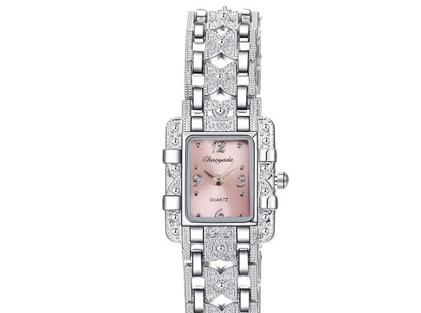 Square Studded Steel Watch