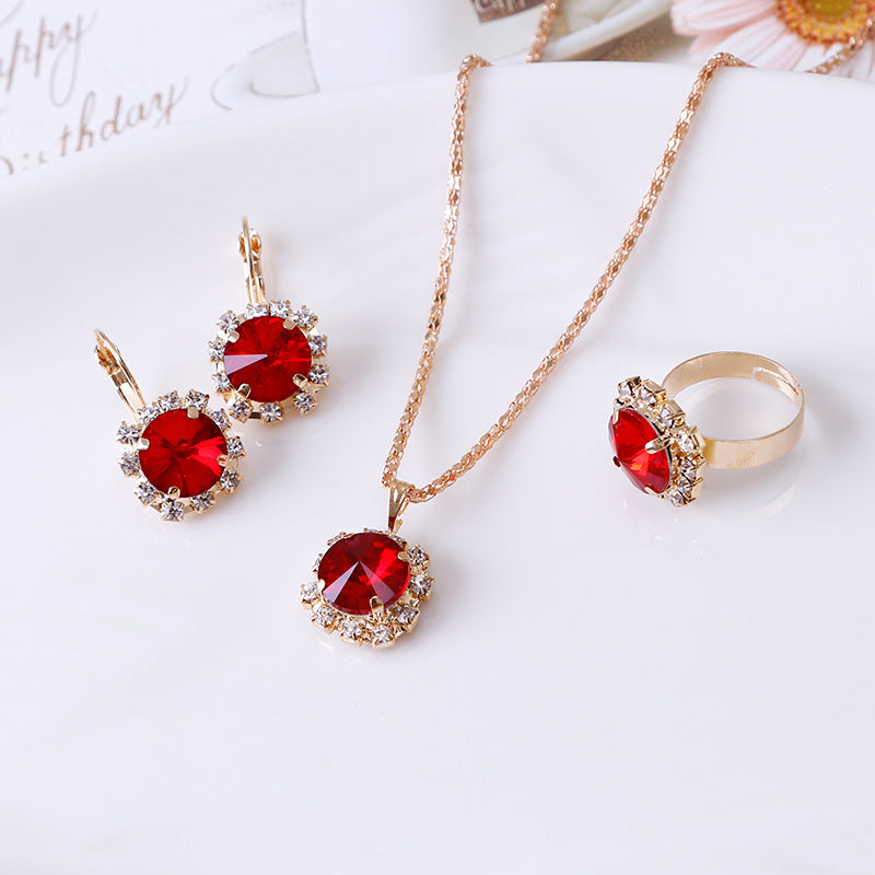 Round Crystal Necklace Set