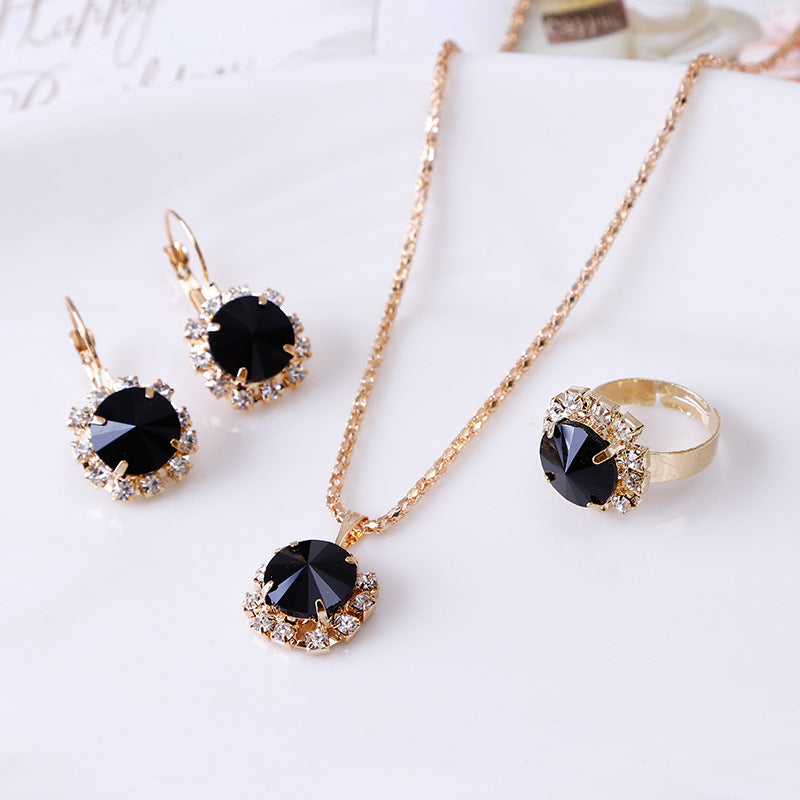Round Crystal Necklace Set