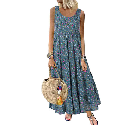 Bohemian Floral Summer Beach Long Dress