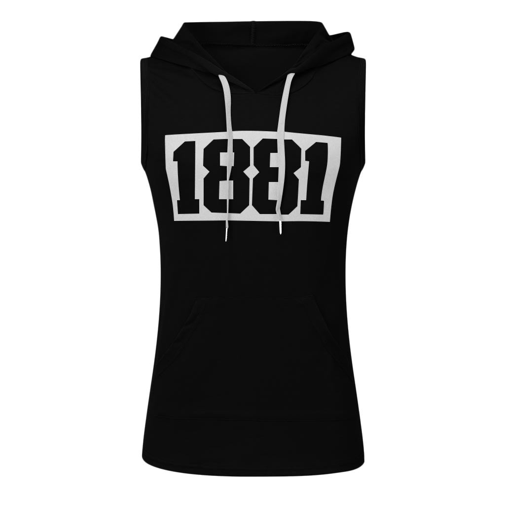 Sleeveless letter printed T-shirt