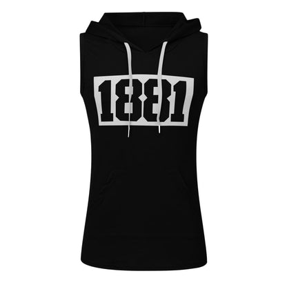 Sleeveless letter printed T-shirt