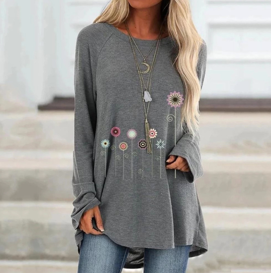 floral sweat shirt