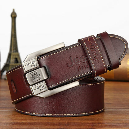 Men's leather belt