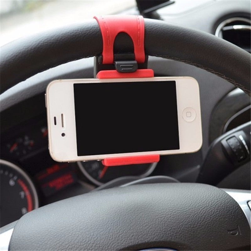 Car Steering Wheel Phone Clip Mount Holder