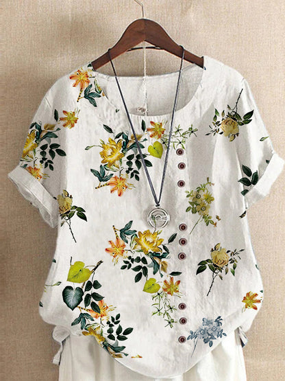 Printed Loose Casual Short Sleeve T-Shirt