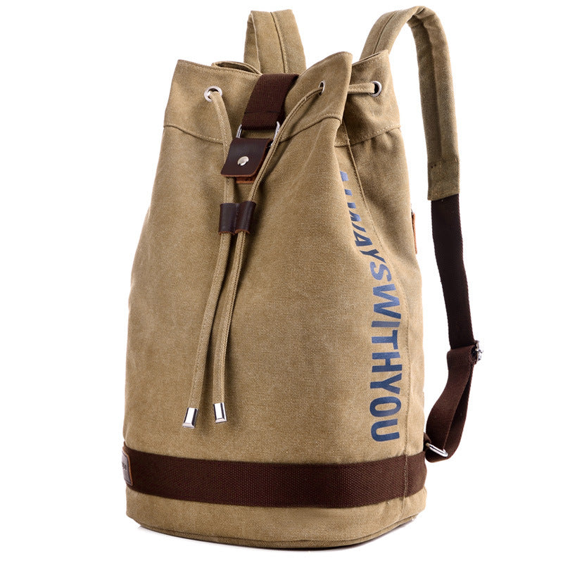 Casual Canvas Bucket Backpack