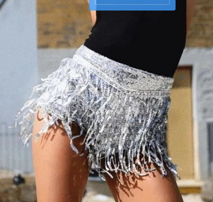 Tassel Sequins Hot Pants