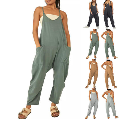 Loose Sleeveless Jumpsuits