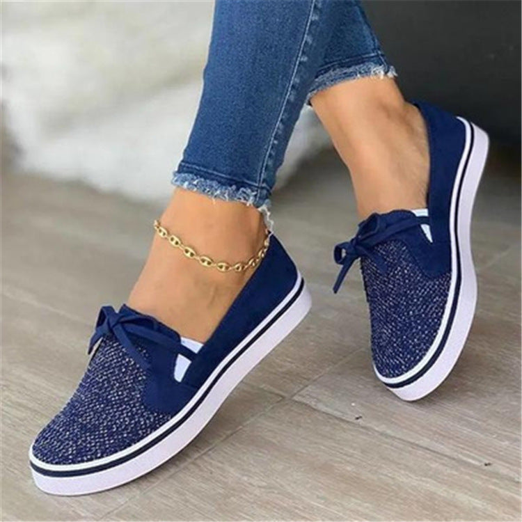 Lace-up Canvas Flat Shoes