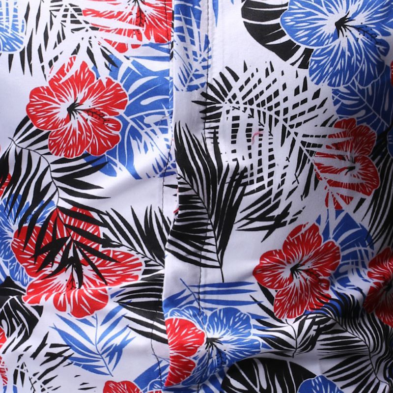 Summer Beach Short-sleeved Floral Shirt