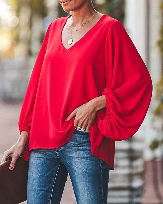 V-neck long sleeve