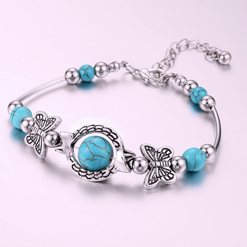 turquoise butterfly bracelet