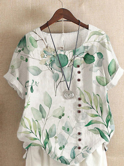 Printed Loose Casual Short Sleeve T-Shirt