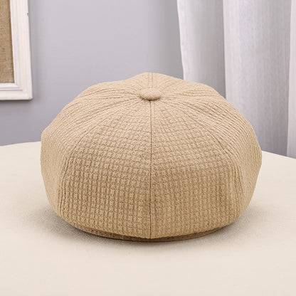 Outdoor Warm Sunshade Pleated Octagonal Hat