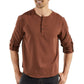 Casual Cotton Plain Long-sleeved Shirt