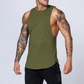 Plain bodybuilding sleeveless vest men