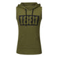 Sleeveless letter printed T-shirt