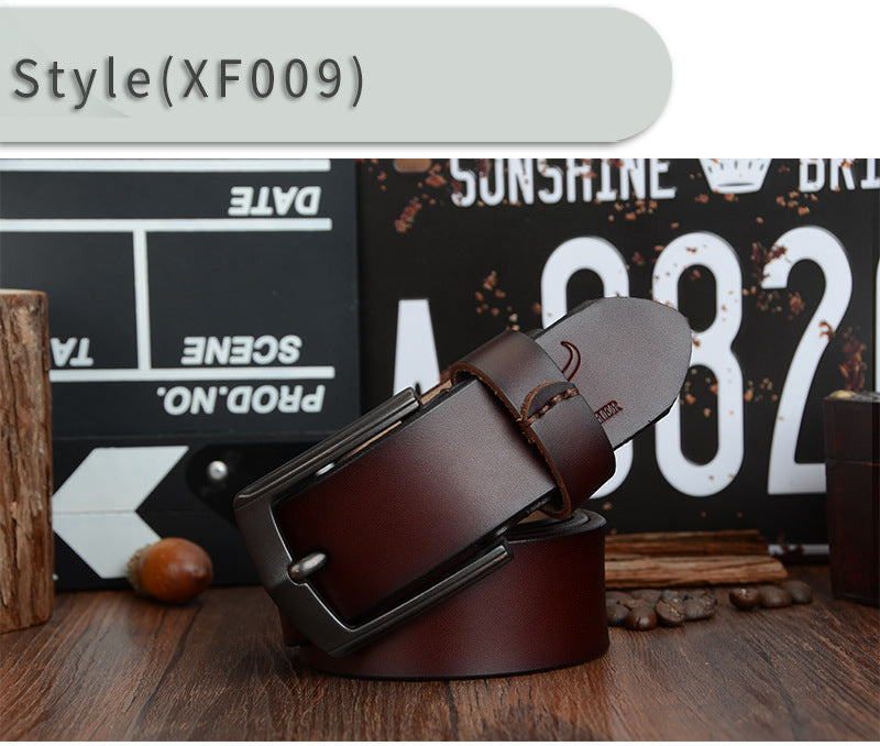 Dynamic buckle leather belt