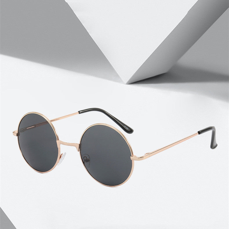 Mens Retro Round Frame Sunglasses