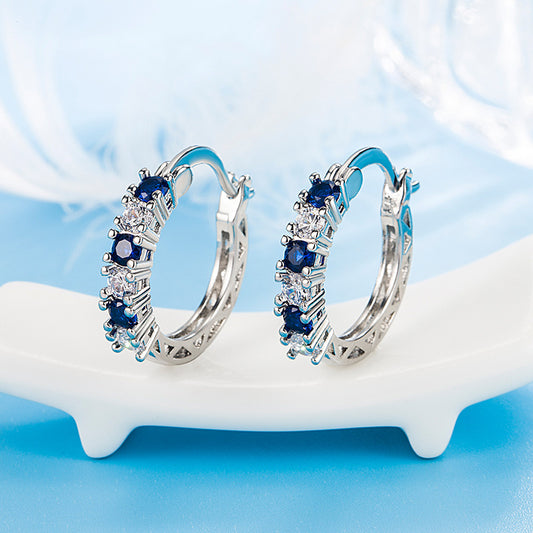 Diamond-studded Zircon Earrings