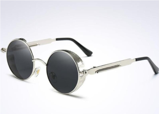 UV protection round frame sunglasses