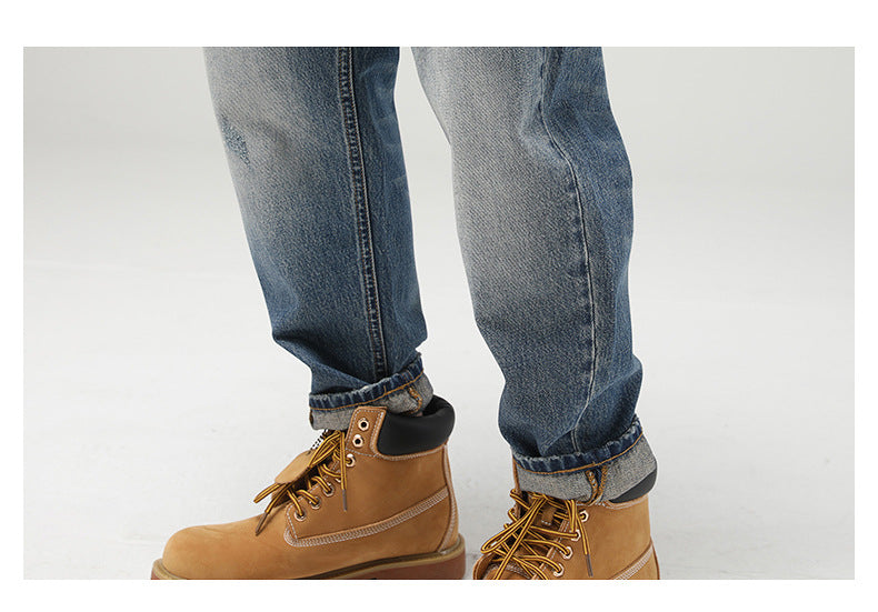 Men's Casual Loose Straight-leg Jeans