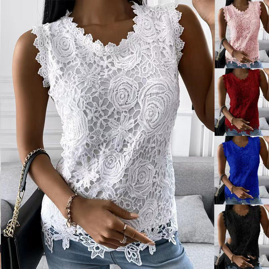 Women's Flowers Lace Vest