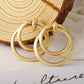 Double Circle Metal Earrings