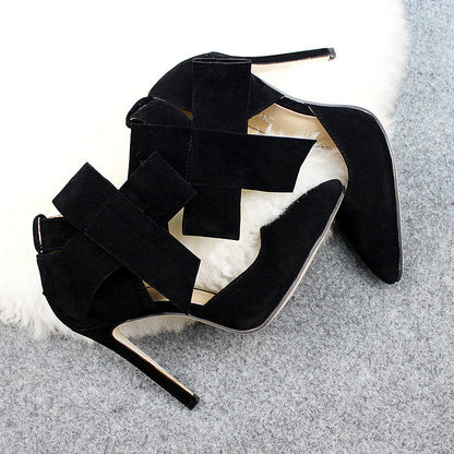 Big Bow Thin Heel Shoes