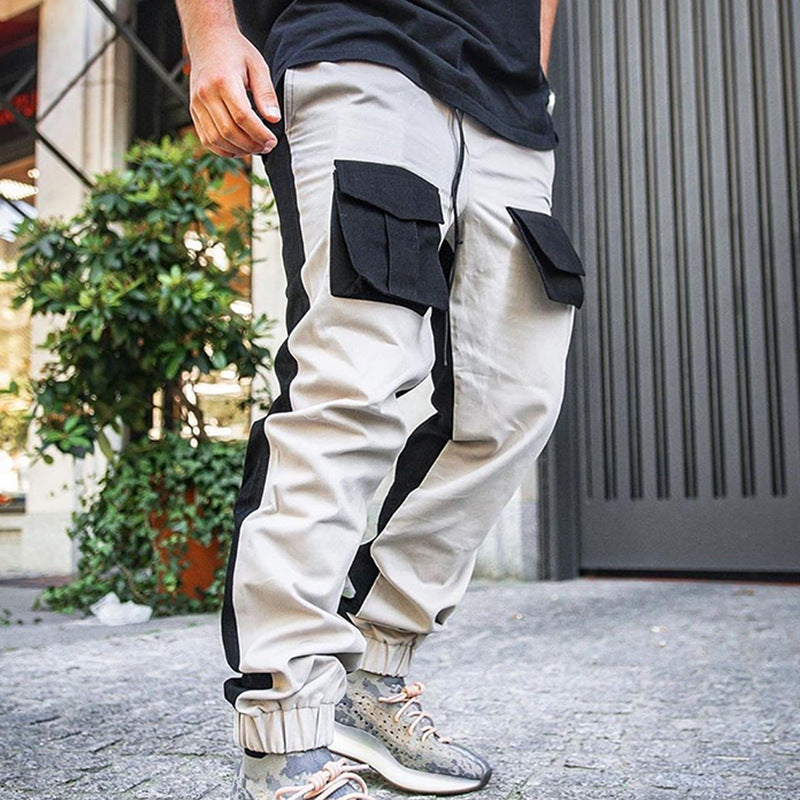 Trendy Casual Block Straight Large Pants