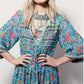 Bohemian print big dress