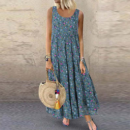 Bohemian Floral Summer Beach Long Dress