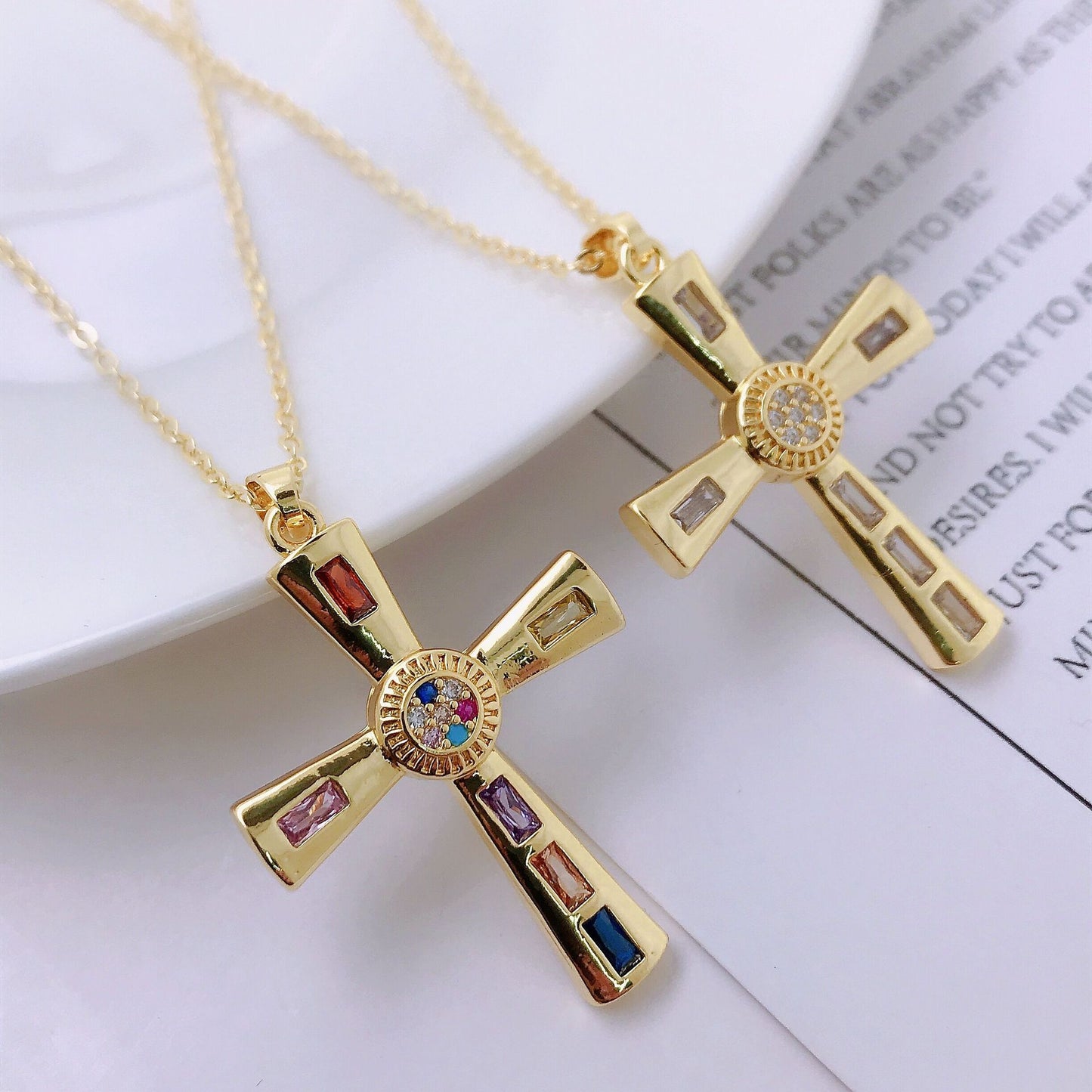 Mens Cross Necklace Pendant