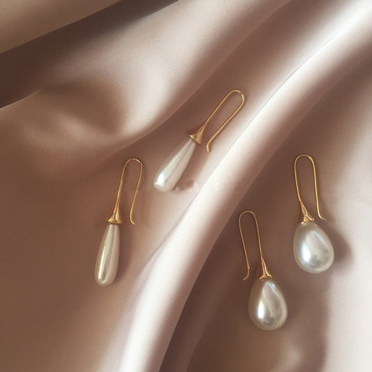 Waterdrop pearl earrings