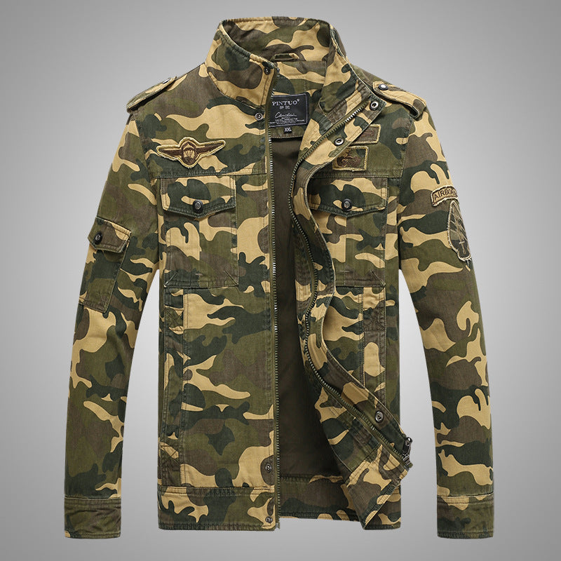 Tactical Camouflage Denim Jacket