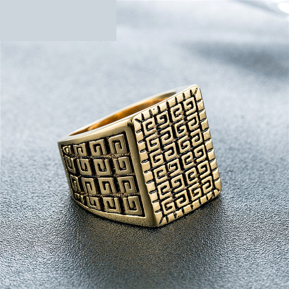 Mens Square Ring