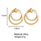 Double Circle Metal Earrings