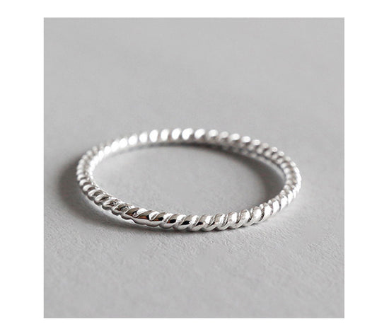 999 sterling twist couple ring