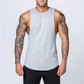Plain bodybuilding sleeveless vest men