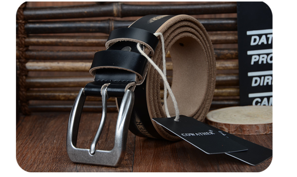 Men's leather belt