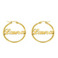 Name Letter Hoop Earrings