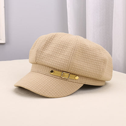 Outdoor Warm Sunshade Pleated Octagonal Hat