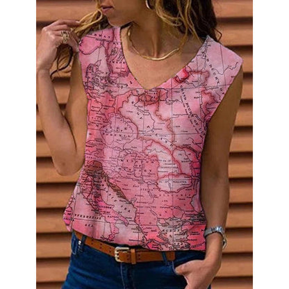 Map Print T-shirt