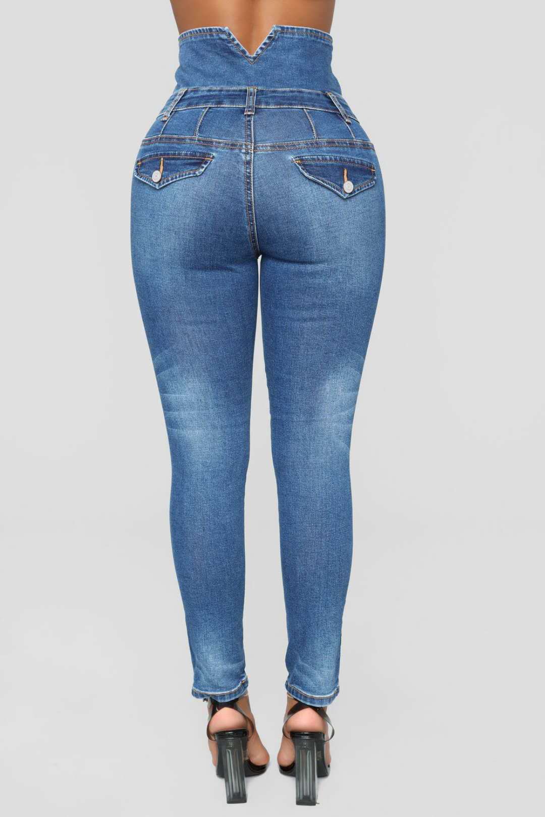 High Waist skinny pencil Denim Jeans