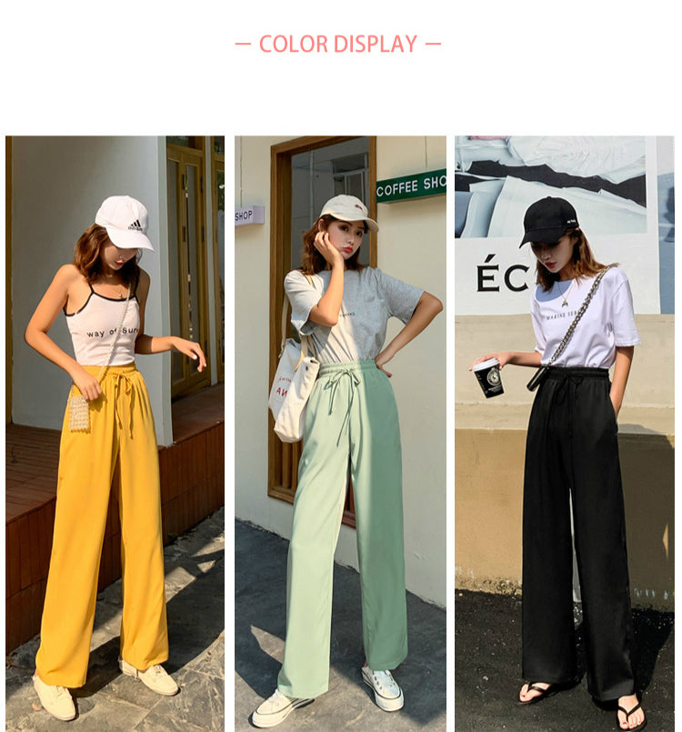 Chiffon Thin Straight Long Pants